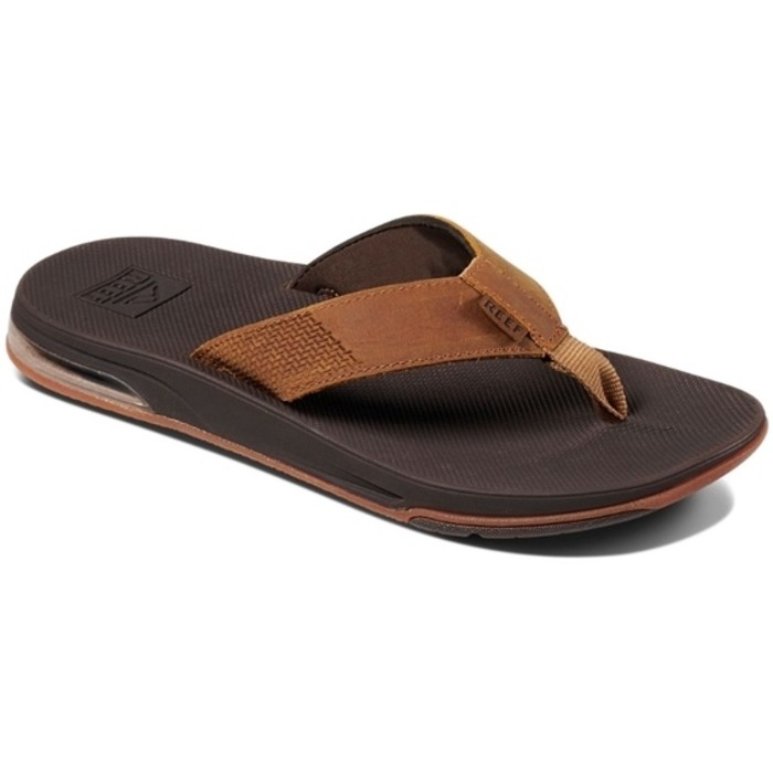 Reef men's leather fanning on sale sandals